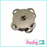 BUTTON - MAGNET-FOUR HOLE-METAL-14MM(BRONZE)